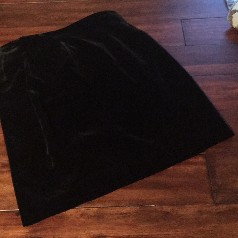 Black velvet skirt